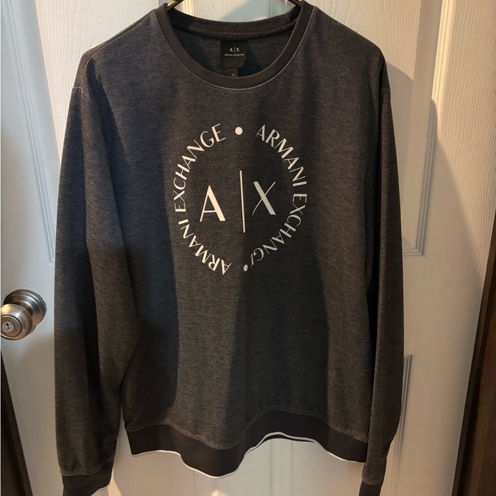 Armani Exchange Charcoal Crewneck Sweater